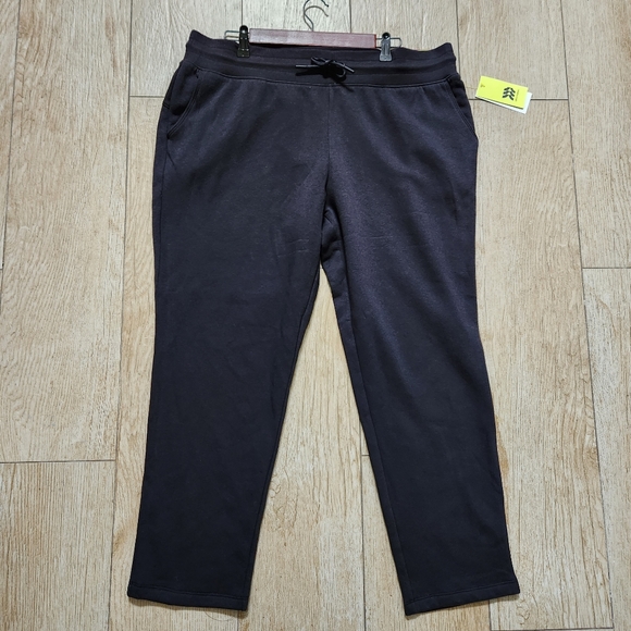 Women's Fleece Tapered Leg Pants - All in Motio Black XXL - Picture 5 of 10